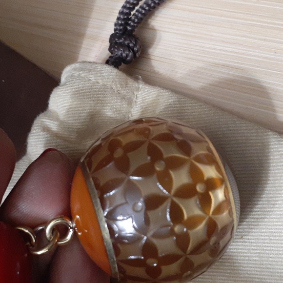 LOUIS VUITTON BIJOUX SAC MINI LIN CROOSETTE KEYCHAIN BAG CHARM - Picture 7 of 7